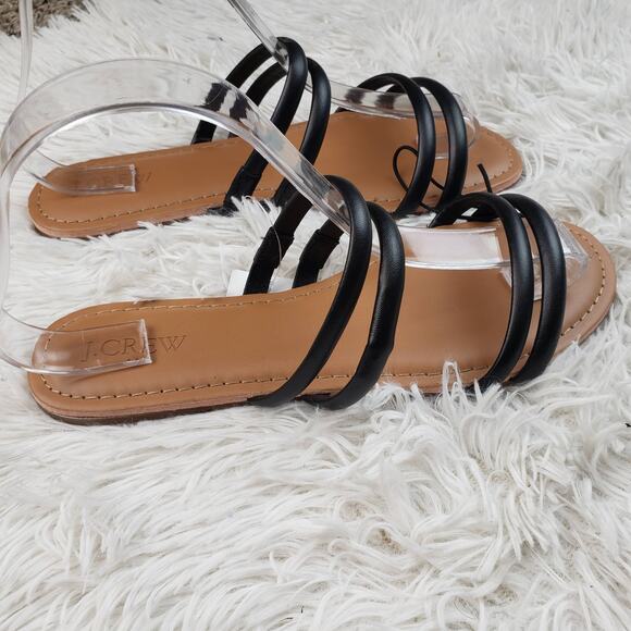 J Crew Black Seaside Slide Strappy Sandals - Picture 3 of 4